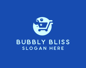 Bubble Shopping Cart logo design