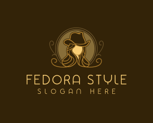 Female Hat Fashion logo design