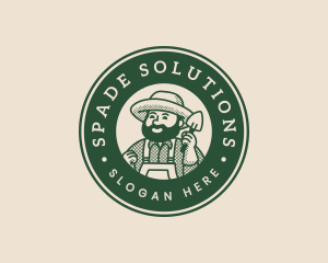 Spade - Lawn Farmer Gardener Spade logo design