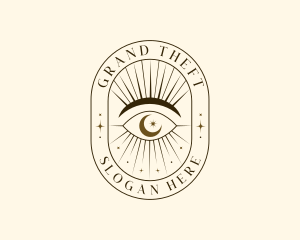 Fortune Telling - Mystical Eye Boho logo design