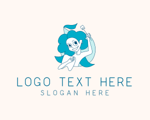 Smiling Woman Dentist Logo