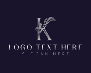 Elegant - Floral Decorative Letter K logo design