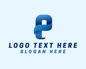 Gradient - Programmer Tech Letter P logo design