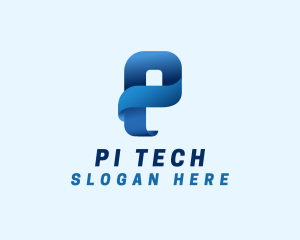 Programmer Tech Letter P logo design