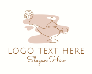 Knitter - Teapot Crochet Decoration logo design