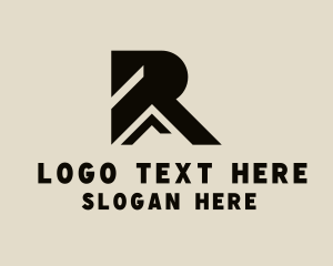 Backpacker - Outdoor Mountain Letter R logo design