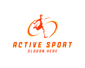 Player - Football Kick Sports logo design
