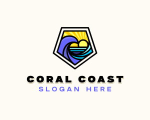 Surfing Beach Resort logo design