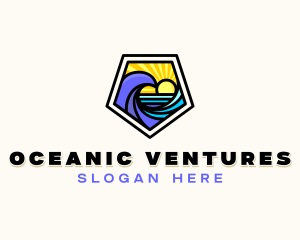 Surfing Beach Resort logo design