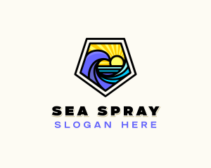 Surfing Beach Resort logo design