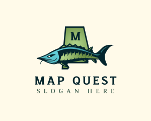 Alabama Sturgeon Fish logo design