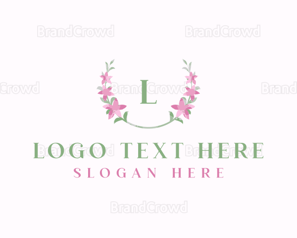 Floral Wreath Flower Logo