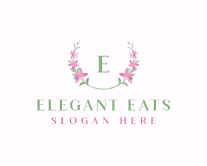 Floral Wreath Flower logo design