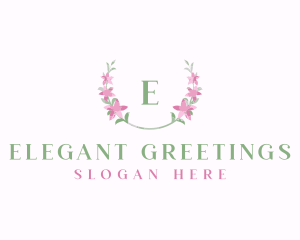 Floral Wreath Flower logo design