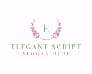 Floral Wreath Flower logo design