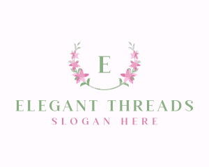 Floral Wreath Flower logo design