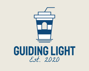 Lighthouse - Seaside Lighthouse Coffee Cafe logo design