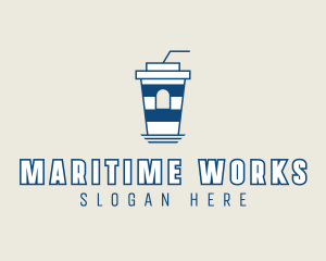 Seaside  Coffee Cafe logo design