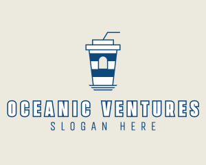 Seaside  Coffee Cafe logo design