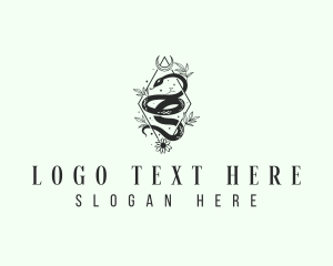 Tattoo - Mystical Boho Snake logo design