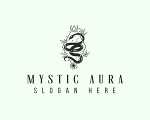 Mystical Boho Snake logo design