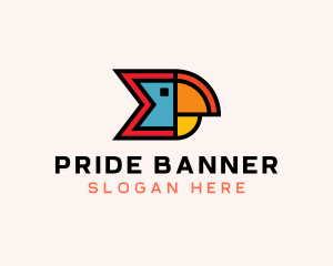 Geometric Parrot Face  logo design