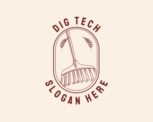 Rake Gardening Tool logo design