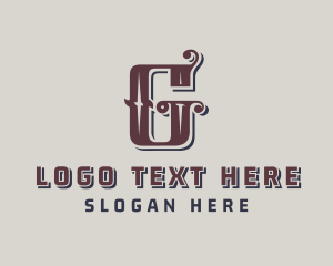 Lettering - Masculine Calligraphy Bar logo design