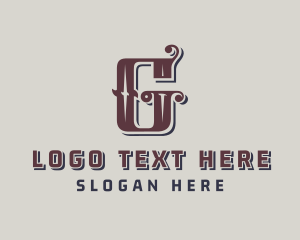 Masculine Calligraphy Bar Logo