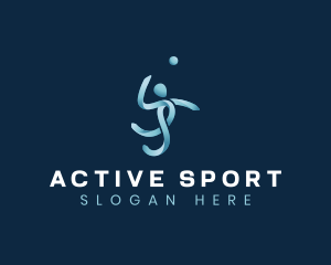 Player - Volleyball Sports Athlete logo design