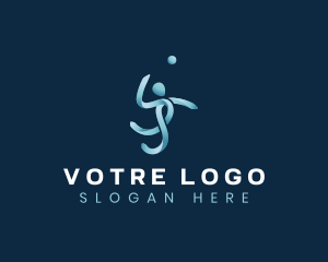 League - Volleyball Sports Athlete logo design