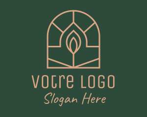 Beige - Scented Candle Arch logo design