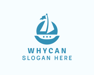 Vessel - Sailing Catamaran Boat logo design