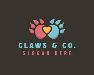 Claws - Veterinary Pet Paws logo design