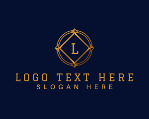 Flooring - Luxe Compass Frame logo design