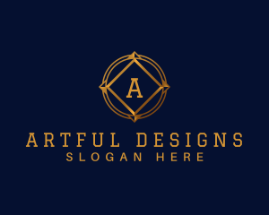 Luxe Compass Frame  logo design