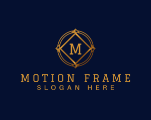 Luxe Compass Frame  logo design