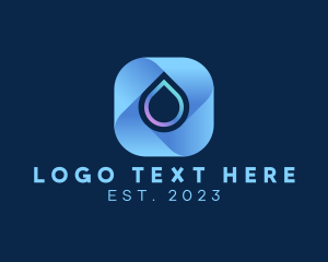 Water - 3d Water Digital Technology logo design