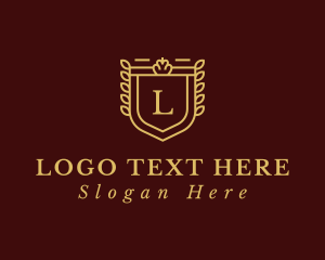 Gold - Luxury Club Shield logo design