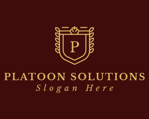Platoon - Luxury Club Shield logo design