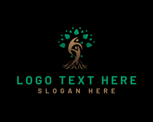 Organic - Tree Human Wellness logo design