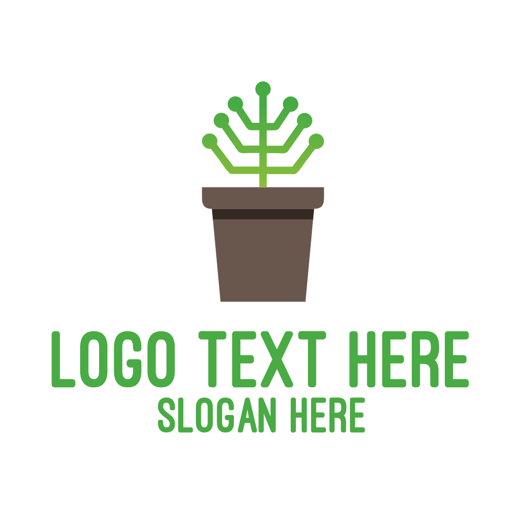 Digital Plant Logo Brandcrowd Logo Maker