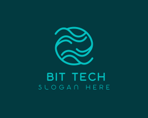 Tech Waves Cyberspace logo design