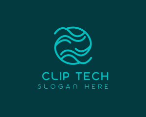 Tech Waves Cyberspace logo design