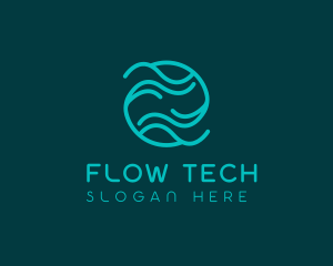 Tech Waves Cyberspace logo design