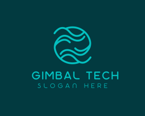 Tech Waves Cyberspace logo design