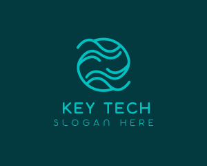 Tech Waves Cyberspace logo design