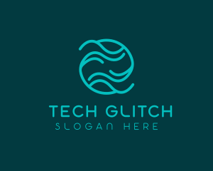 Tech Waves Cyberspace logo design