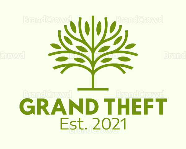 Green Branch Leaf Logo