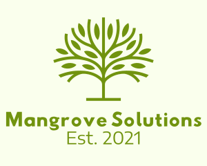 Mangrove - Green Branch Leaf logo design